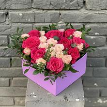 Цветочная композиция из Розы в коробке в Усть-Донецком
