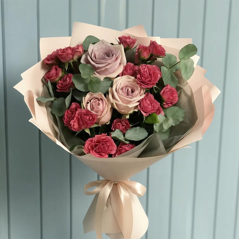 Букет цветов из: Гвоздики и Розы в Усть-Донецком