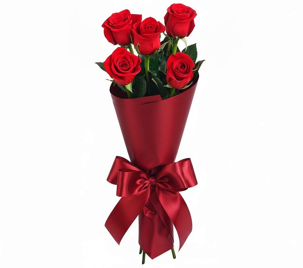 Букет 5 Красных роз Эдлесс Лав в Усть-Донецком