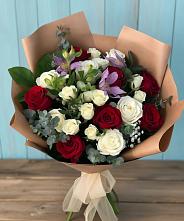 Букет цветов из:  Розы и Альстромерии #REPLACE_PRED# Усть-Донецком