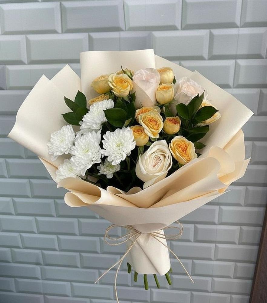 Букет цветов из: Розы и Хризантемы в Усть-Донецком