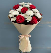Букет цветов из:  Розы и Хризантемы #REPLACE_PRED# Усть-Донецком