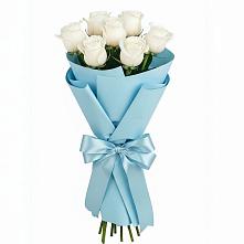 Букет 7 белых роз Проуд в Усть-Донецком