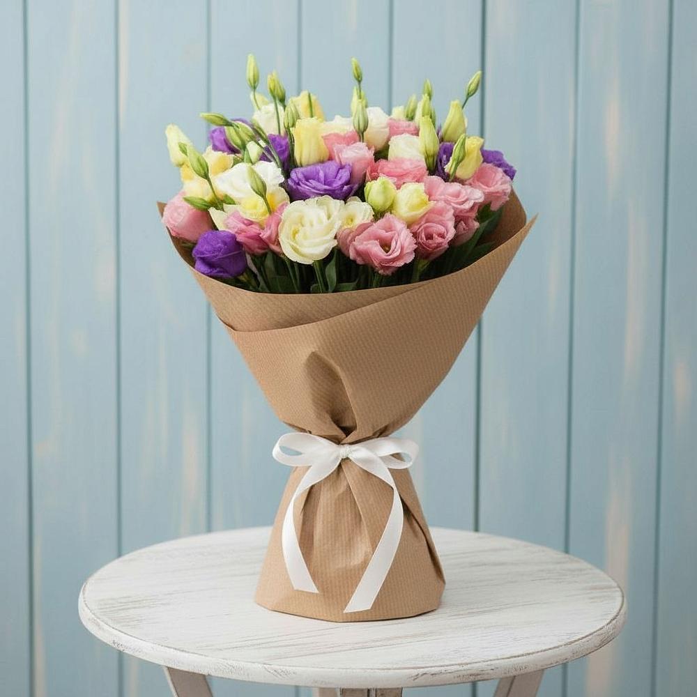 Букет цветов из: Лизиантусы в Усть-Донецком