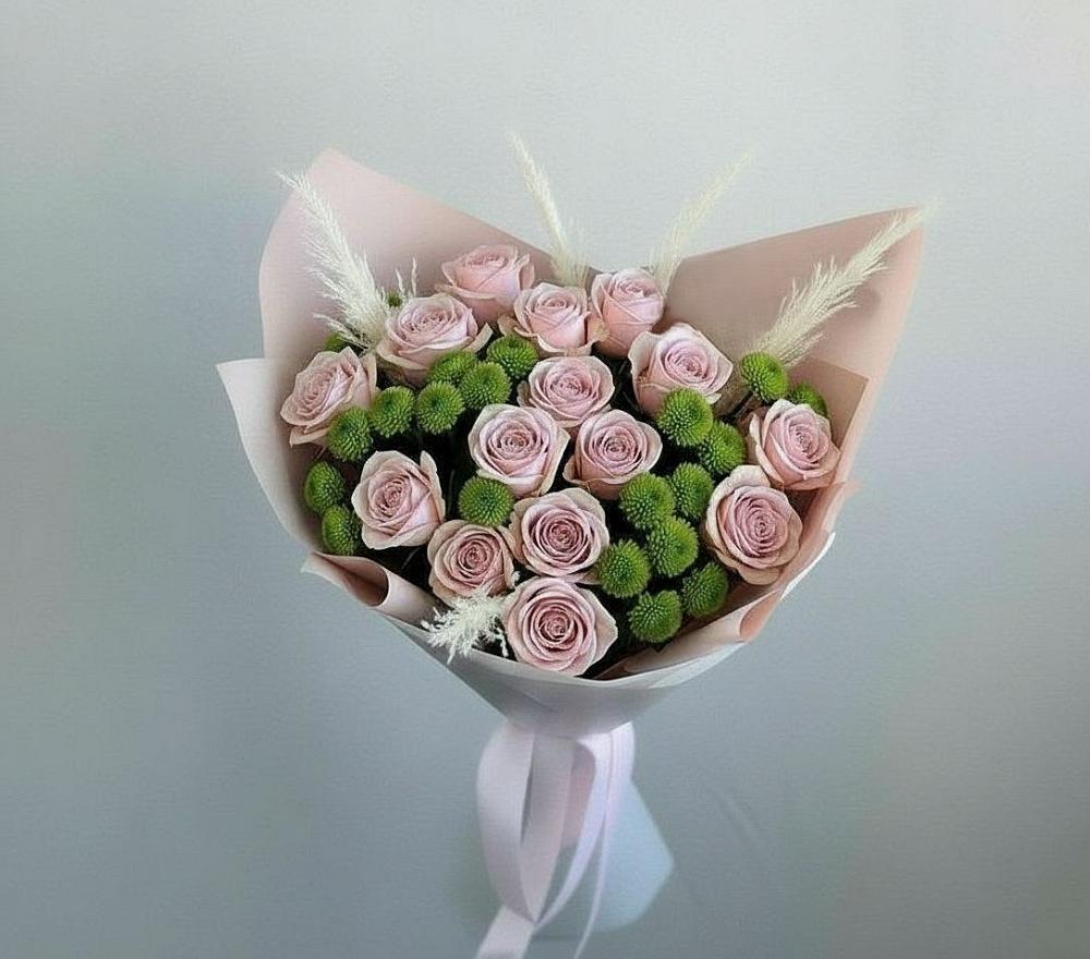 Букет цветов из: Розы и Хризантемы в Усть-Донецком