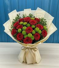 Букет цветов из:  Розы и Хризантемы в Усть-Донецком