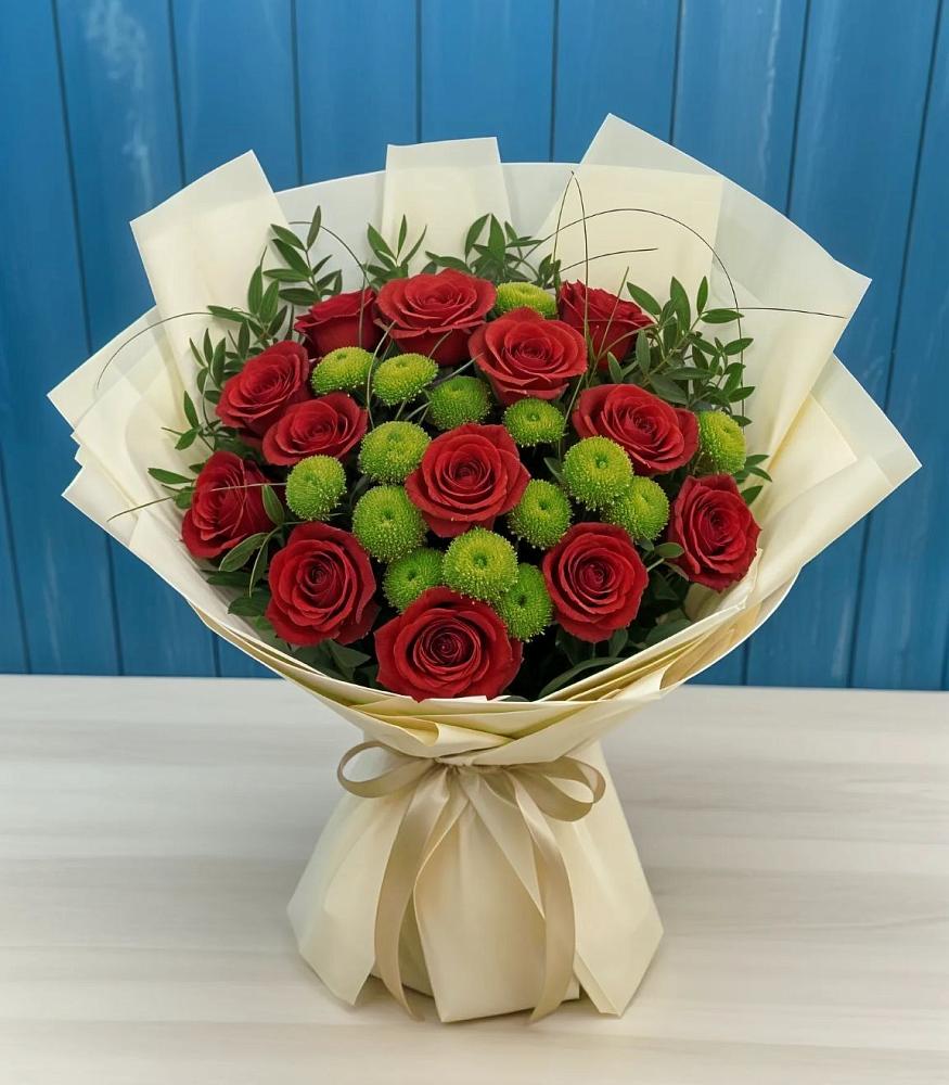 Букет цветов из: Розы и Хризантемы в Усть-Донецком