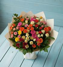 Букет Микс из разноцветных кустовых роз #REPLACE_PRED# Усть-Донецком