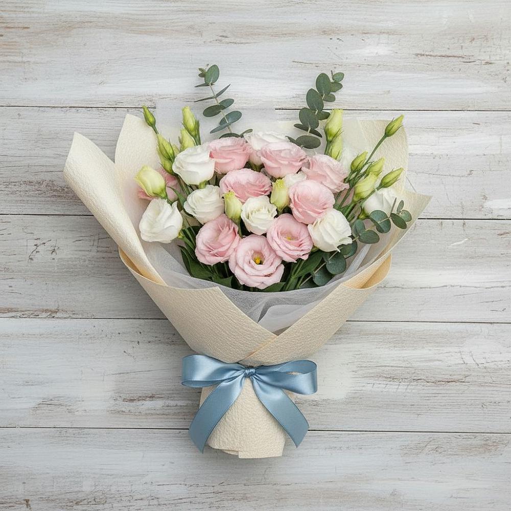 Букет цветов из: Лизиантусы в Усть-Донецком